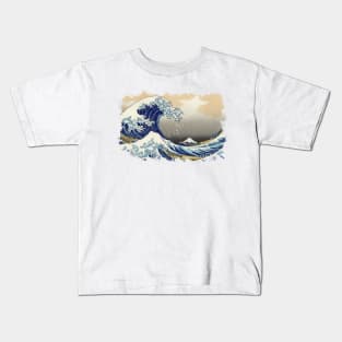 ✪ The Great Wave Off Kanagawa ✪ Retouched Fan Art Kids T-Shirt